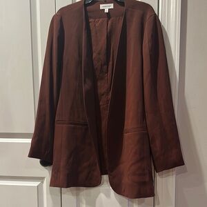 Nordstrom Burgundy Blazer Modern Silhouette